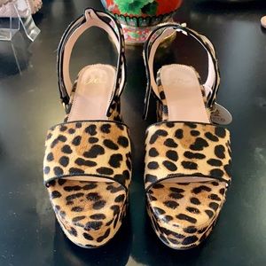 J.Crew Leopard Flatform Sandals